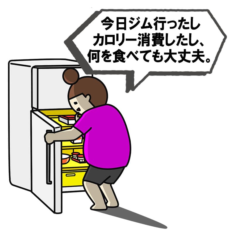 運動したから、何でも食べていいってわけではありません。