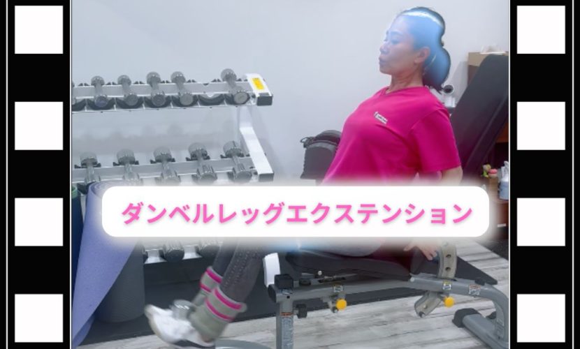 前ももを鍛える！ダンベルレッグエクステンション