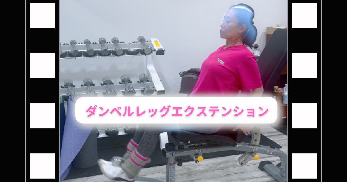 前ももを鍛える！ダンベルレッグエクステンション