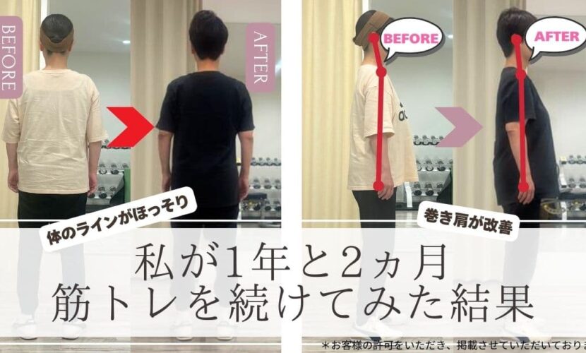 1年と2ヵ月成果、私が筋トレを続けてきた成果